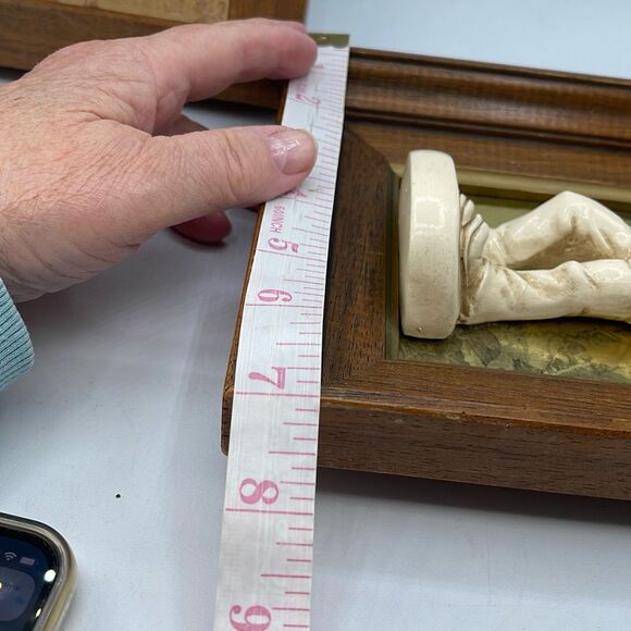 Mid Century shadow box plaster 3D Sculptural Little Musicians.Description! - Picture 8 of 12